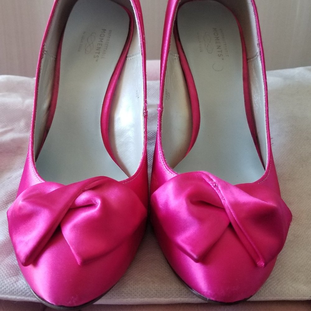 Lela Rose | Satin Pink Bow Pump | Size 8.5